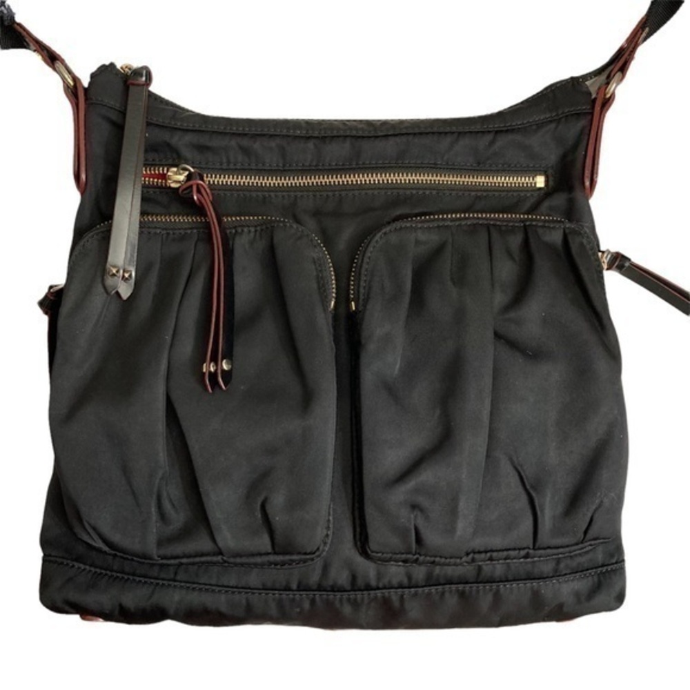 MZ Wallace black nylon messenger bag